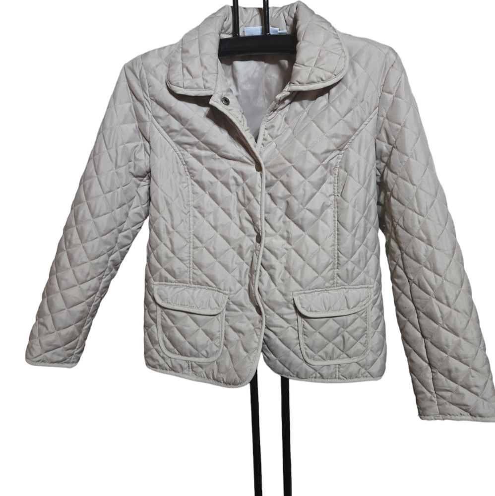 BRECKENRIDGE Petite Lightweight Puffer Jacket Women's Size Petite Large Cream